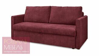Прямой диван Харон бордового цвета