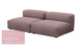Прямой диван Федон сдвоенный большой темно-розового цвета