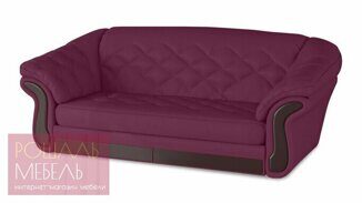 Прямой диван Анурий фиолетового цвета 120*200 см