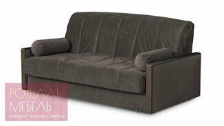 Прямой диван-кровать Реинод темно-коричневого цвета 120*200 см