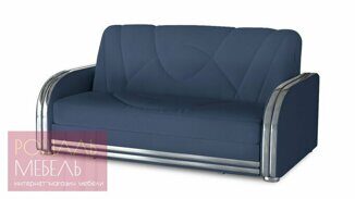 Прямой диван-кровать Анри Лайт синего цвета 120*200 см