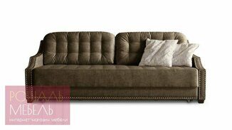 Прямой диван Буранбай темно-коричневого цвета
