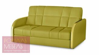 Прямой диван-кровать Бахтияр Лайт горчичного цвета 120*200 см