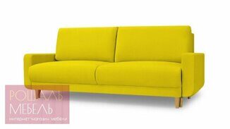 Прямой диван-кровать Сафван желтого цвета