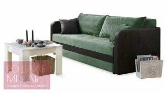 Прямой диван-кровать Вил-2 Лайт светло-зеленого цвета