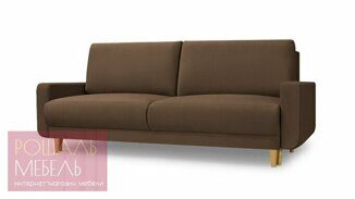 Прямой диван-кровать Сафван коричневого цвета