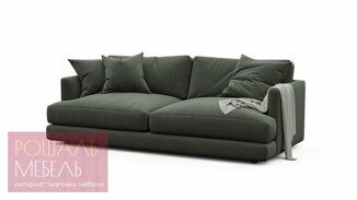 Прямой диван-кровать Иерон темно-серого цвета
