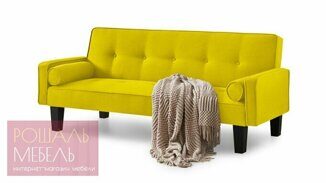 Прямой диван Кебрен желтого цвета