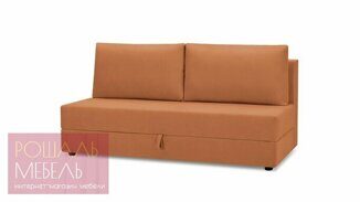 Прямой диван-кровать Донат Лайт оранжевого цвета