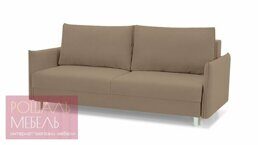 Прямой диван-кровать Пармений Лайт коричневого цвета