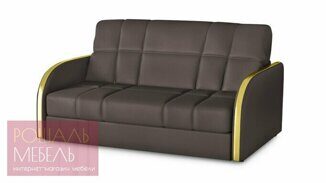 Прямой диван-кровать Бахтияр Лайт темно-коричневого цвета 120*200 см