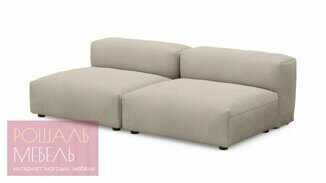 Прямой диван Федон сдвоенный большой бежевого цвета