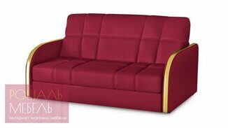 Прямой диван-кровать Бахтияр Лайт бордового цвета 120*200 см
